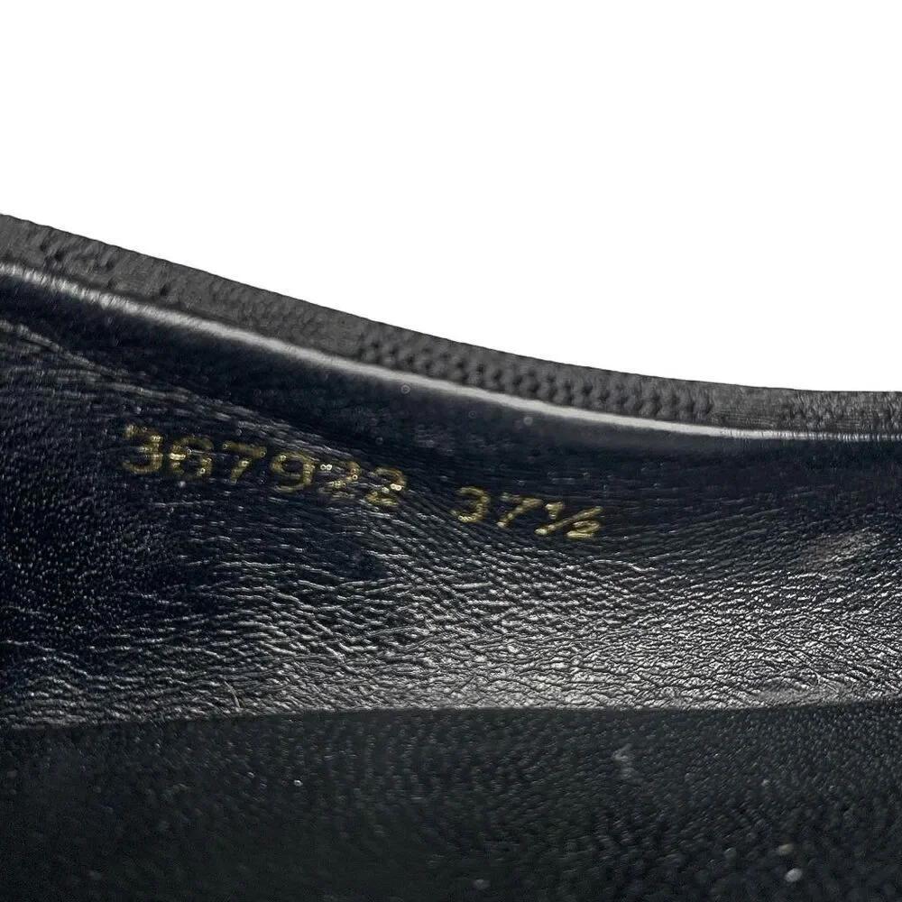 Gucci Guccissima Black Ballet Flat EU 37.5 US 7.5 Slip On Cap Toe Ballerina Shoe - Picture 8 of 11